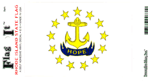 Rhode Island Flag Decal<br>Pack of 6