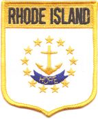 Rhode Island Flag Shield Patch<br>Pack of 3