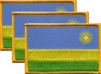 Rwanda Flag Patch<br>Pack of 3