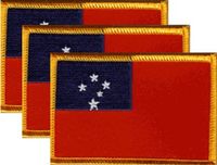 Samoa Flag Patch<br>Pack of 3