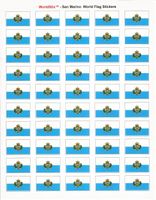 San Marino Sheet of 50 Stickers