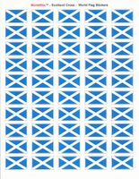 Scotland Cross Sheet of 50 Stickers