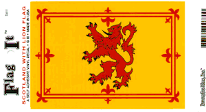 Scotland Lion Flag Decal<br>Pack of 6
