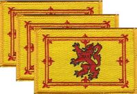 Scotland Lion Flag Patch<br>Pack of 3