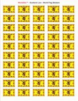 Scotland Lion Sheet of 50 Stickers