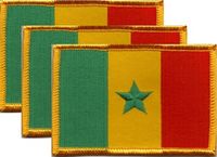 Senegal Flag Patch<br>Pack of 3