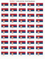 Serbia Sheet of 50 Stickers