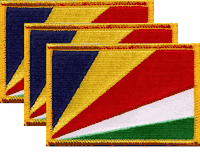 Seychelles Flag Patch<br>Pack of 3