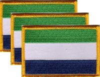 Sierra Leone Flag Patch<br>Pack of 3