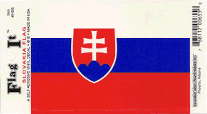Slovakia Flag Decal<br>Pack of 6