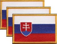 Slovakia Flag Patch<br>Pack of 3