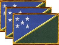 Solomon Islands Flag Patch<br>Pack of 3