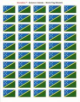 Solomon Islands Sheet of 50 Stickers