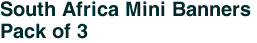 South Africa Mini Banners <br>Pack of 3