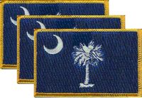 South Carolina Flag Patch<br>Pack of 3