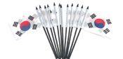 South Korea Miniature Flags - 12 Pack