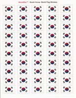 South Korea Sheet of 50 Stickers