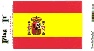 Spain Flag Decal<br>Pack of 6
