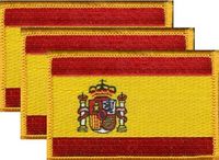 Spain Flag Patch<br>Pack of 3