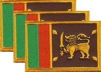 Sri Lanka Flag Patch<br>Pack of 3