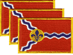 St Louis Flag Patch<br>Pack of 3