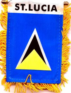 St Lucia Mini Banners <br>Pack of 3