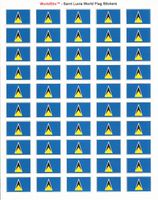 St. Lucia Sheet of 50 Stickers