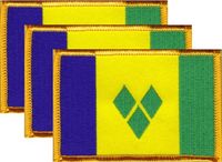 St Vincent Flag Patch<br>Pack of 3