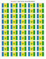 St. Vincent & Grenadines Sheet of 50 Stickers
