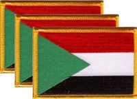 Sudan Flag Patch<br>Pack of 3
