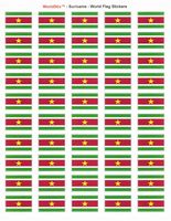 Suriname Sheet of 50 Stickers