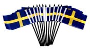 Sweden Miniature Flags - 12 Pack