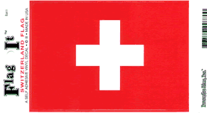Switzerland Flag Decal<br>Pack of 6