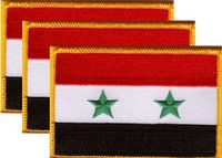 Syria Flag Patch<br>Pack of 3
