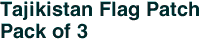 Tajikistan Flag Patch<br>Pack of 3