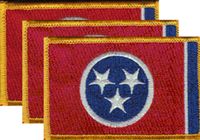 Tennessee Flag Patch<br>Pack of 3