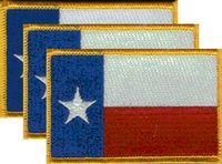 Texas Flag Patch<br>Pack of 3