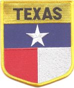 Texas Flag Shield Patch<br>Pack of 3