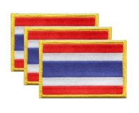 Thailand Flag Patch<br>Pack of 3