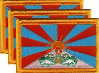 Tibet Flag Patch<br>Pack of 3