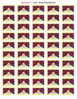Tibet Sheet of 50 Stickers
