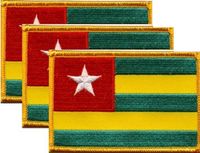 Togo Flag Patch<br>Pack of 3