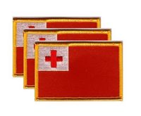Tonga Flag Patch<br>Pack of 3