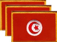 Tunisia Flag Patch<br>Pack of 3