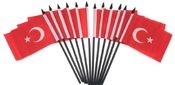Turkey Miniature Flags - 12 Pack