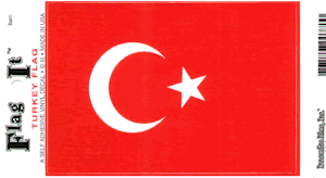 Turkey Flag Decal<br>Pack of 6