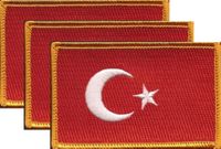 Turkey Flag Patch<br>Pack of 3