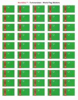 Turkmenistan Sheet of 50 Stickers