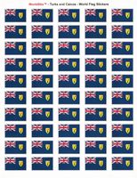 Turks & Caicos Sheet of 50 Stickers