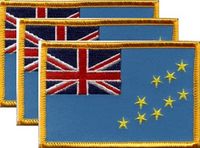 Tuvalu Flag Patch<br>Pack of 3